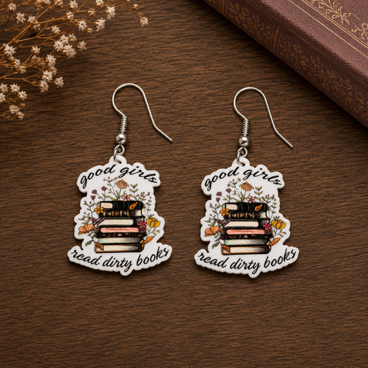 Earrings - Good Girls Read Dirty Books